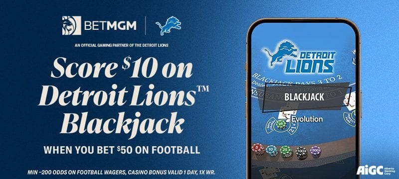 Detroit Lions™ Blackjack Bet & Get